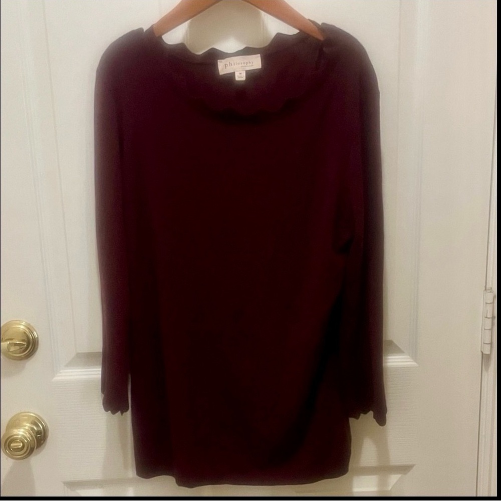 Philosophy Women's Dark Purple Crew Neck Sweater